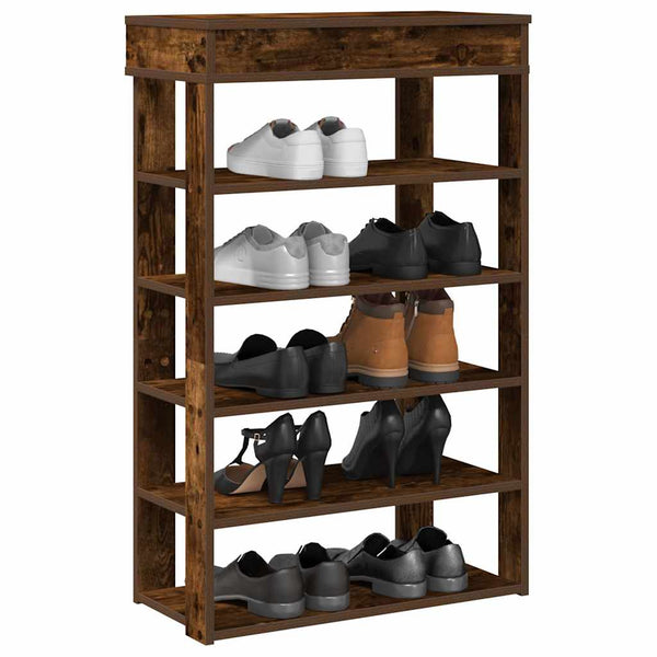 Schuhregal Räuchereiche 60x30x98 cm