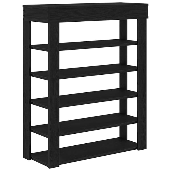 Schuhregal Schwarz 80x30x98 cm
