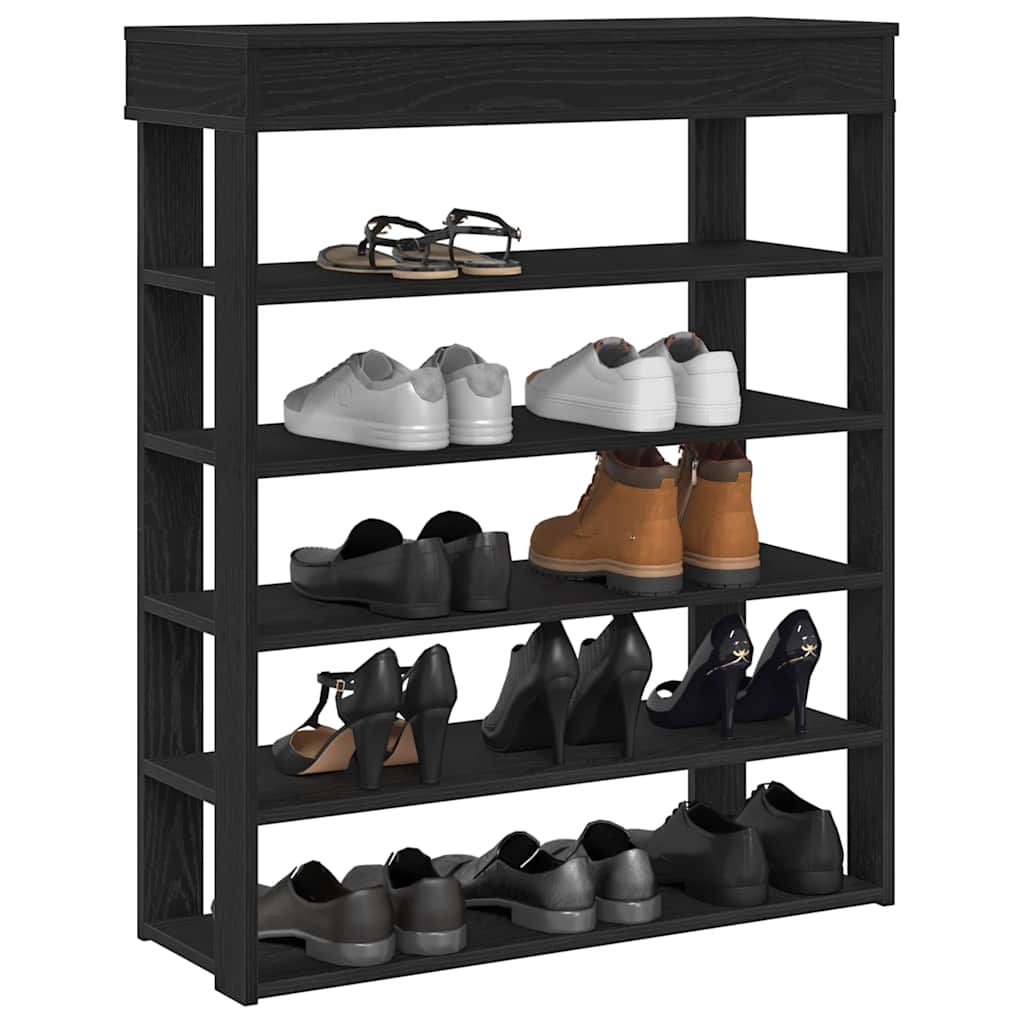 Schuhregal Schwarz 80x30x98 cm