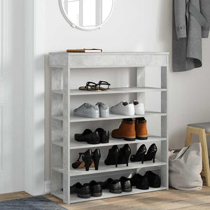 Betongraues Schuhregal 80x98 cm