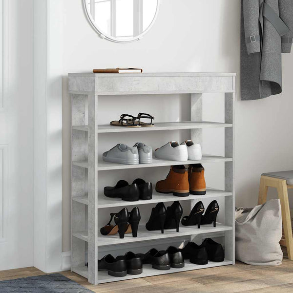 Betongraues Schuhregal 80x98 cm