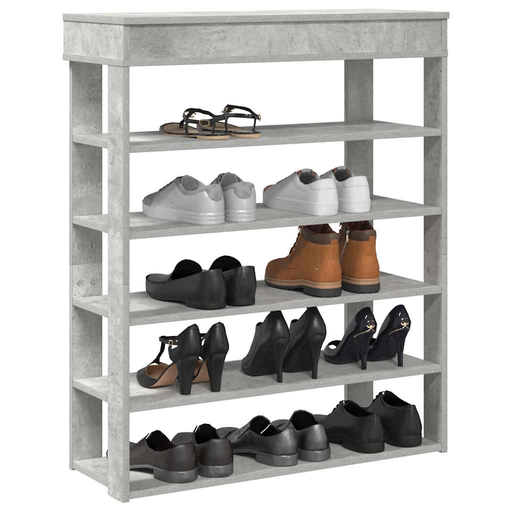 Betongraues Schuhregal 80x98 cm