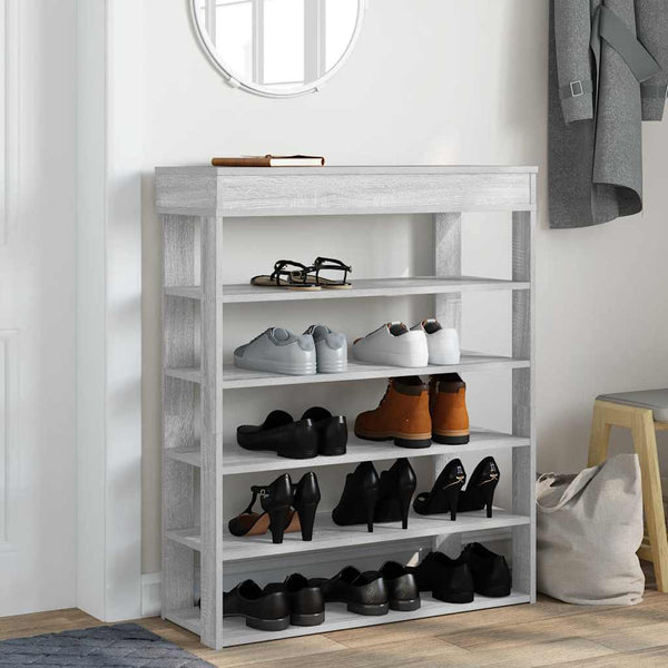Schuhregal Grau Sonoma 80x98 cm