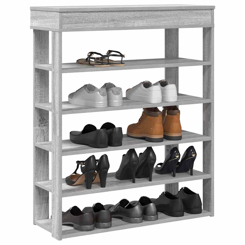 Schuhregal Grau Sonoma 80x98 cm