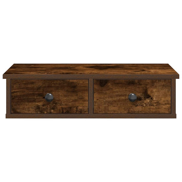 Wandregal mit Schubladen, Räuchereiche 60 cm
