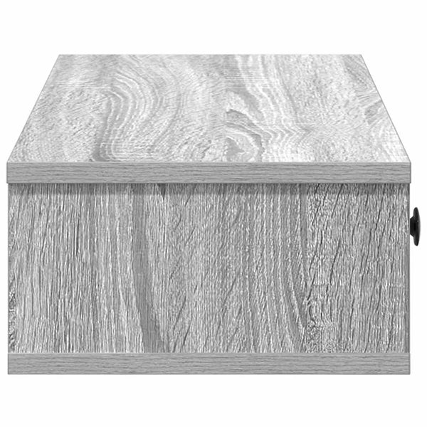 Wandregal Grau Sonoma mit Schubladen 60 cm