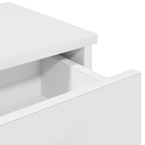 Wandregal Weiß mit Schubladen 80 cm