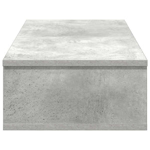 Wandregal Betongrau mit Schubladen 80cm