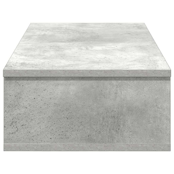Wandregal Betongrau mit Schubladen 80cm