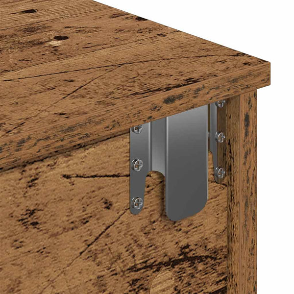 vidaXL Étagère murale avec tiroirs aspect bois recyclé 80x31x17 cm Bois d'ingénierie