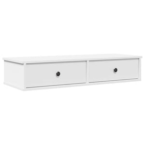 vidaXL Étagère murale avec tiroirs blanc 100x37,5x19 cm Bois d'ingénierie