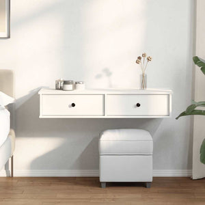 vidaXL Étagère murale avec tiroirs blanc 100x37,5x19 cm Bois d'ingénierie