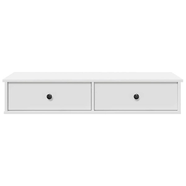 vidaXL Étagère murale avec tiroirs blanc 100x37,5x19 cm Bois d'ingénierie