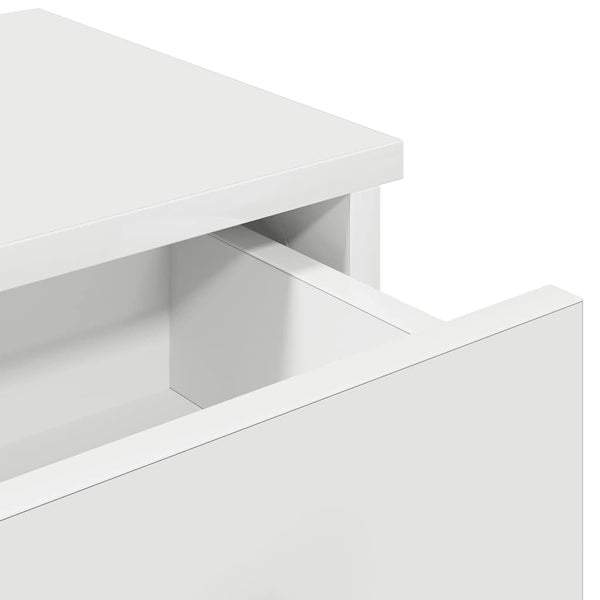 vidaXL Étagère murale avec tiroirs blanc 100x37,5x19 cm Bois d'ingénierie