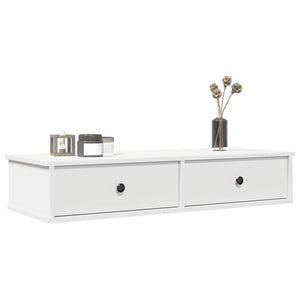 vidaXL Étagère murale avec tiroirs blanc 100x37,5x19 cm Bois d'ingénierie