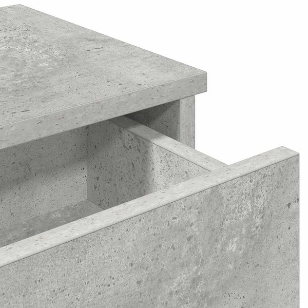 vidaXL Étagère murale avec tiroirs gris béton 100x37,5x19 cm Bois d'ingénierie