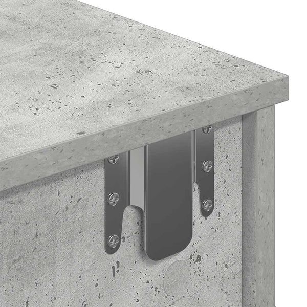 vidaXL Étagère murale avec tiroirs gris béton 100x37,5x19 cm Bois d'ingénierie