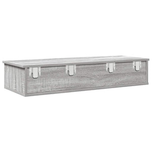 Wandregal Grau Sonoma mit Schubladen 100cm