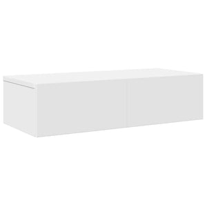 Wandregal Weiß mit Schubladen 60 cm