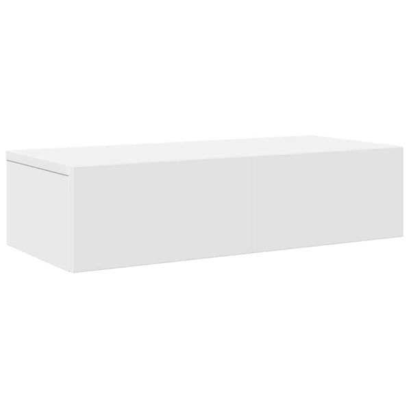 Wandregal Weiß mit Schubladen 60 cm