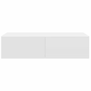 Wandregal Weiß mit Schubladen 60 cm