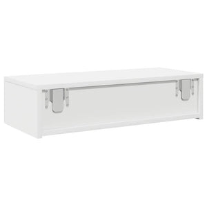 Wandregal Weiß mit Schubladen 60 cm