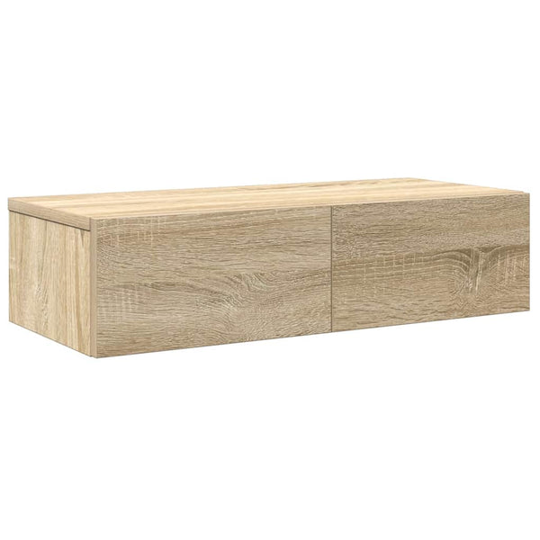 Wandregal Sonoma Eiche mit Schubladen 60 cm