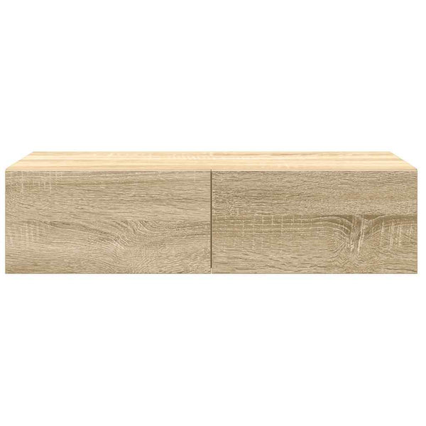 Wandregal Sonoma Eiche mit Schubladen 60 cm