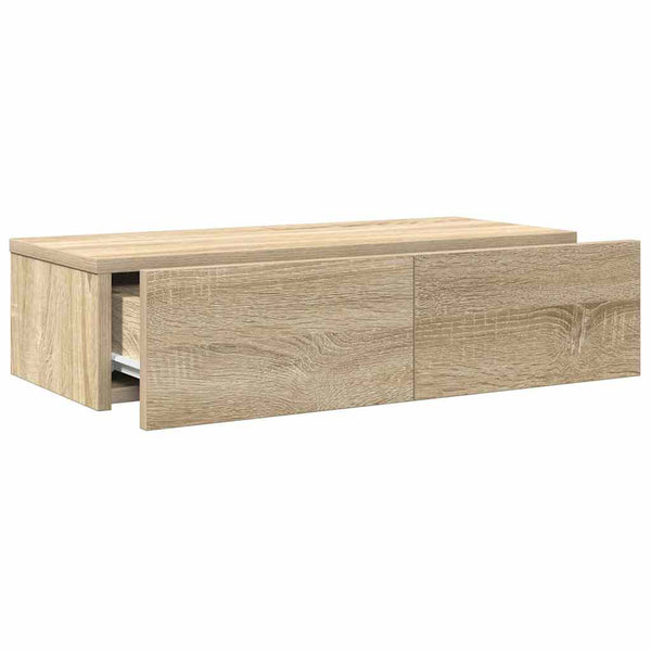 Wandregal Sonoma Eiche mit Schubladen 60 cm