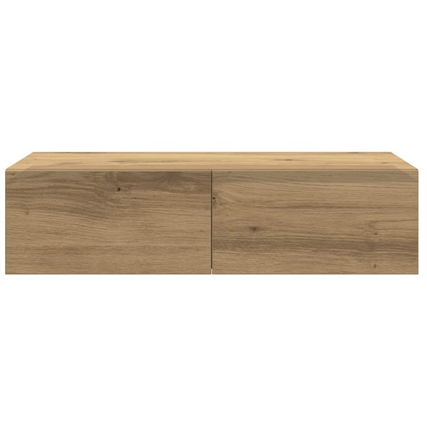 Wandregal Artisan-Eiche mit Schubladen 60cm