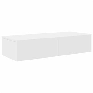 Wandregal Weiß mit Schubladen 80 cm
