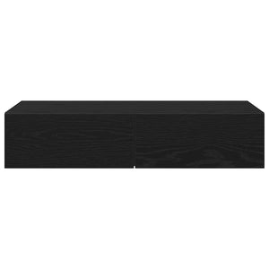 Wandregal Schwarz mit Schubladen 80cm