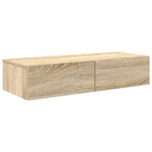 Wandregal Sonoma Eiche mit Schubladen 80 cm