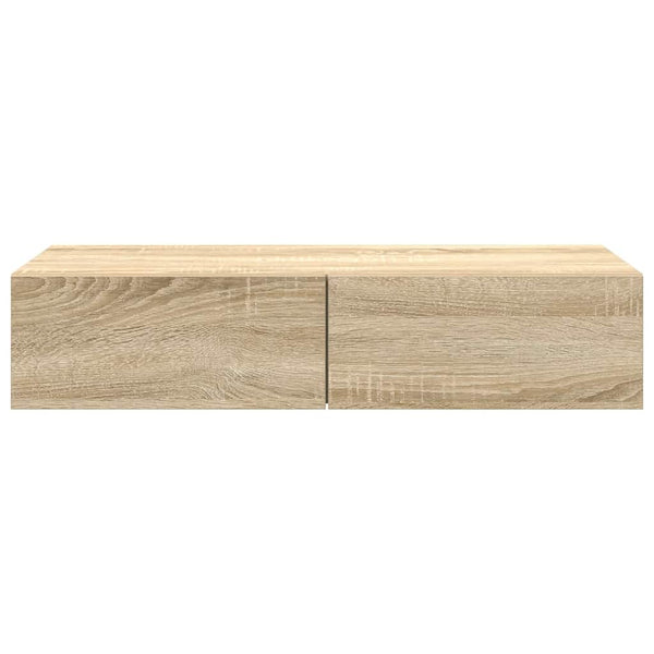 Wandregal Sonoma Eiche mit Schubladen 80 cm