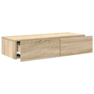Wandregal Sonoma Eiche mit Schubladen 80 cm