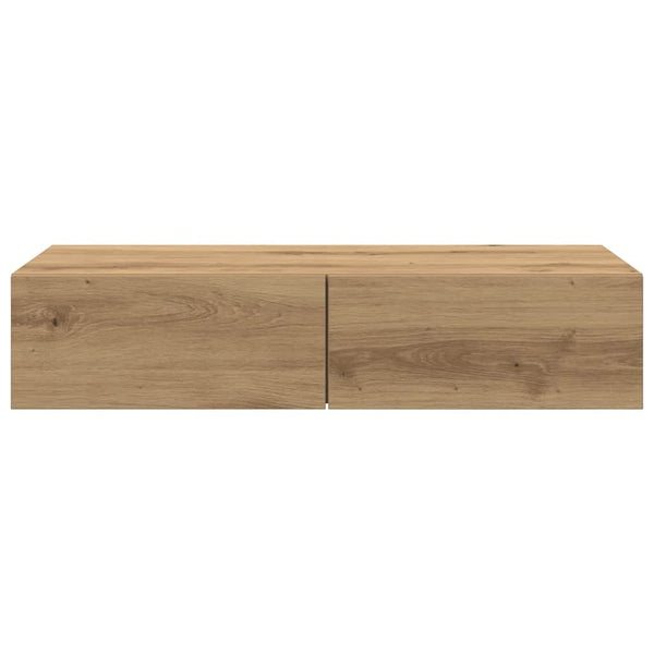 Wandregal Artisan-Eiche mit Schubladen 80cm