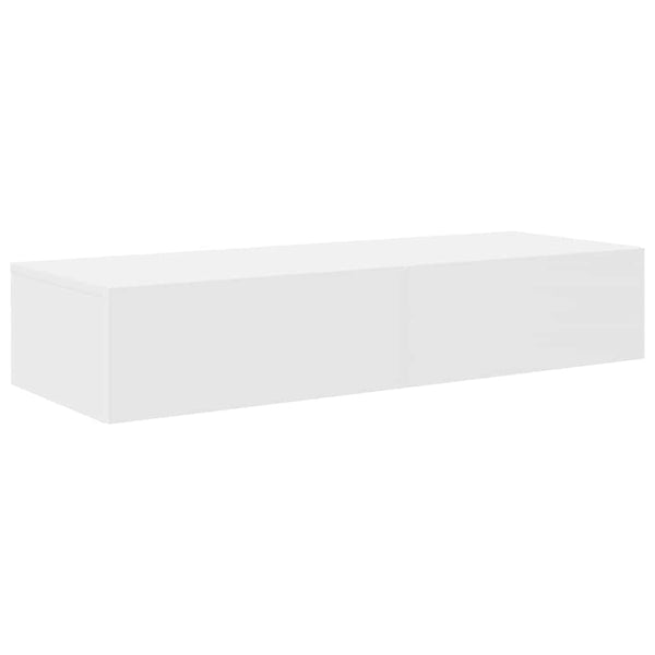 Wandregal Weiß mit Schubladen 100 cm