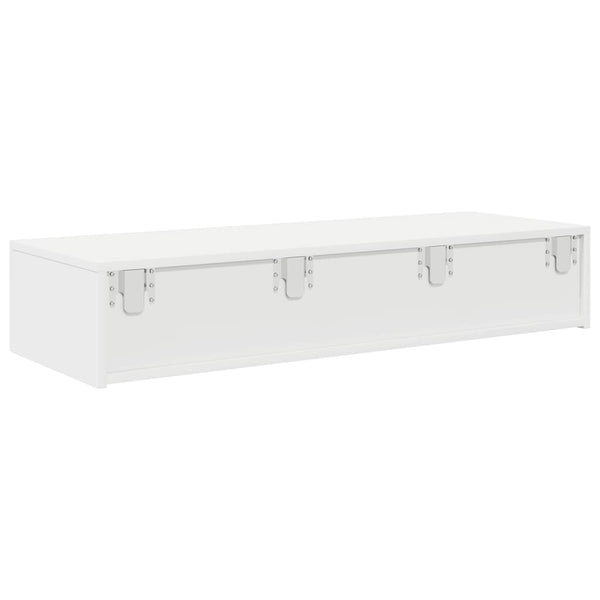 Wandregal Weiß mit Schubladen 100 cm