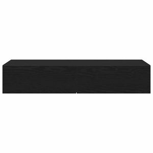 Wandregal Schwarz mit Schubladen 100cm