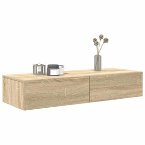 Wandregal Sonoma Eiche mit Schubladen 100cm