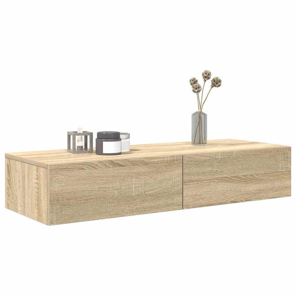 Wandregal Sonoma Eiche mit Schubladen 100cm