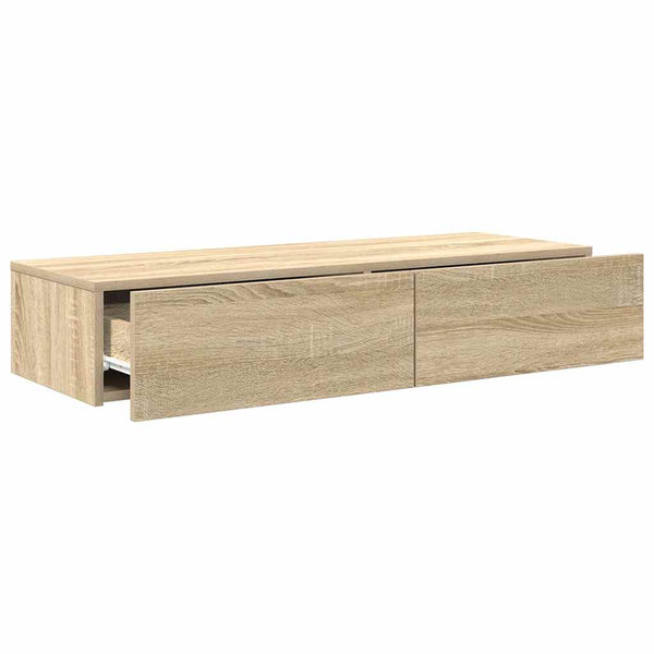 Wandregal Sonoma Eiche mit Schubladen 100cm