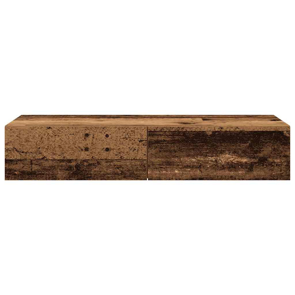 Wandregal mit Schubladen, Altholz-Optik, 100 cm