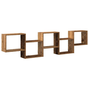 Würfelregal Altholz-Optik, 5 Fächer