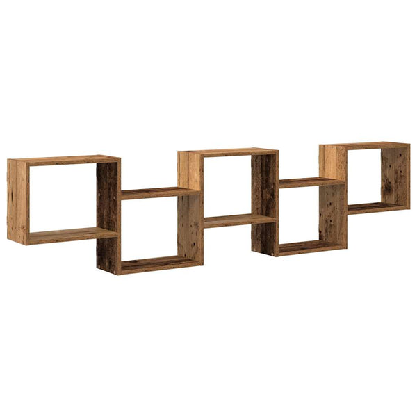 Würfelregal Altholz-Optik, 5 Fächer
