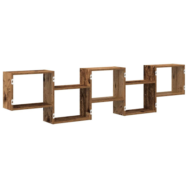 Würfelregal Altholz-Optik, 5 Fächer