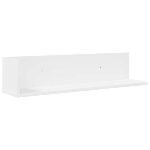 Weiße Wandregale, 2er Set, 75 cm