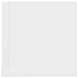 Weiße Wandregale, 2er Set, 75 cm