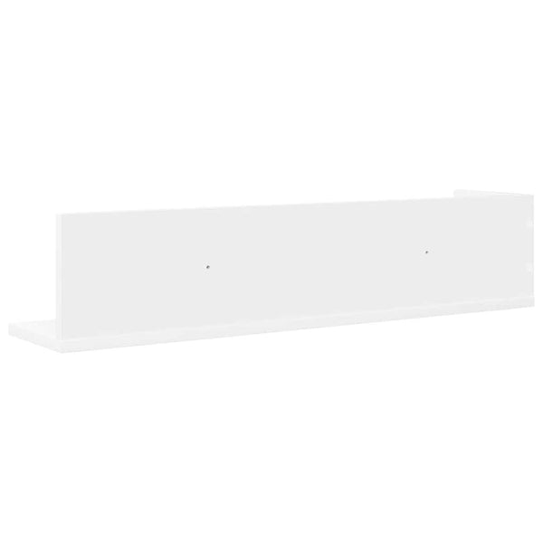 Weiße Wandregale, 2er Set, 75 cm