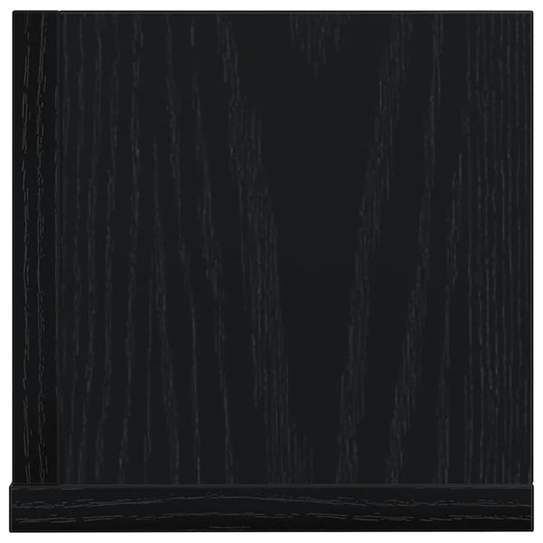 Schwarze Wandregale, 2er Set, 75 cm